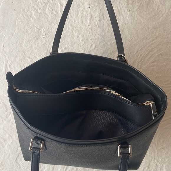 Louis Quatorze Black Leather Tote - Picture 7 of 7